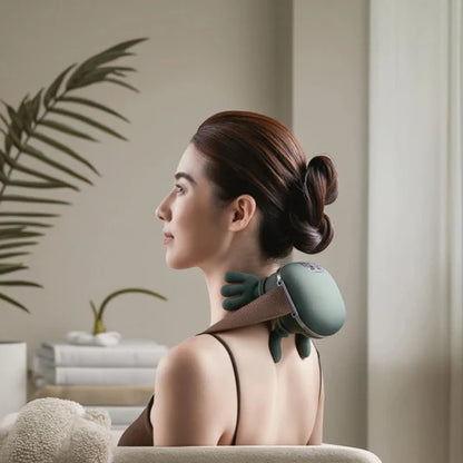 Portable, Bionic Heated Neck and Back Massager (جهاز تدليك محمول للرقبة والظهر بتقنية بايونك مع خاصية التسخين)