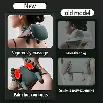Portable, Bionic Heated Neck and Back Massager (جهاز تدليك محمول للرقبة والظهر بتقنية بايونك مع خاصية التسخين)