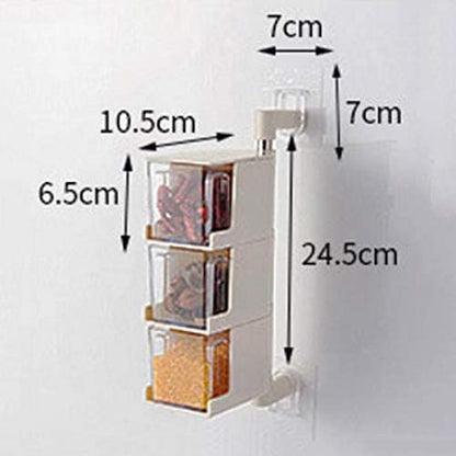 Layers Sticking Rotary Seasoning Kitchen Organizor